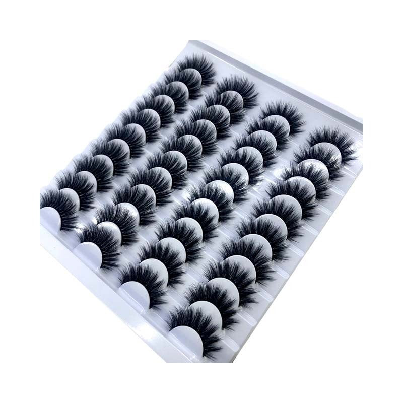 NEW 20 Pairs 8-25mm Fake Eyelashes 100 Mink Eyelashes Mink